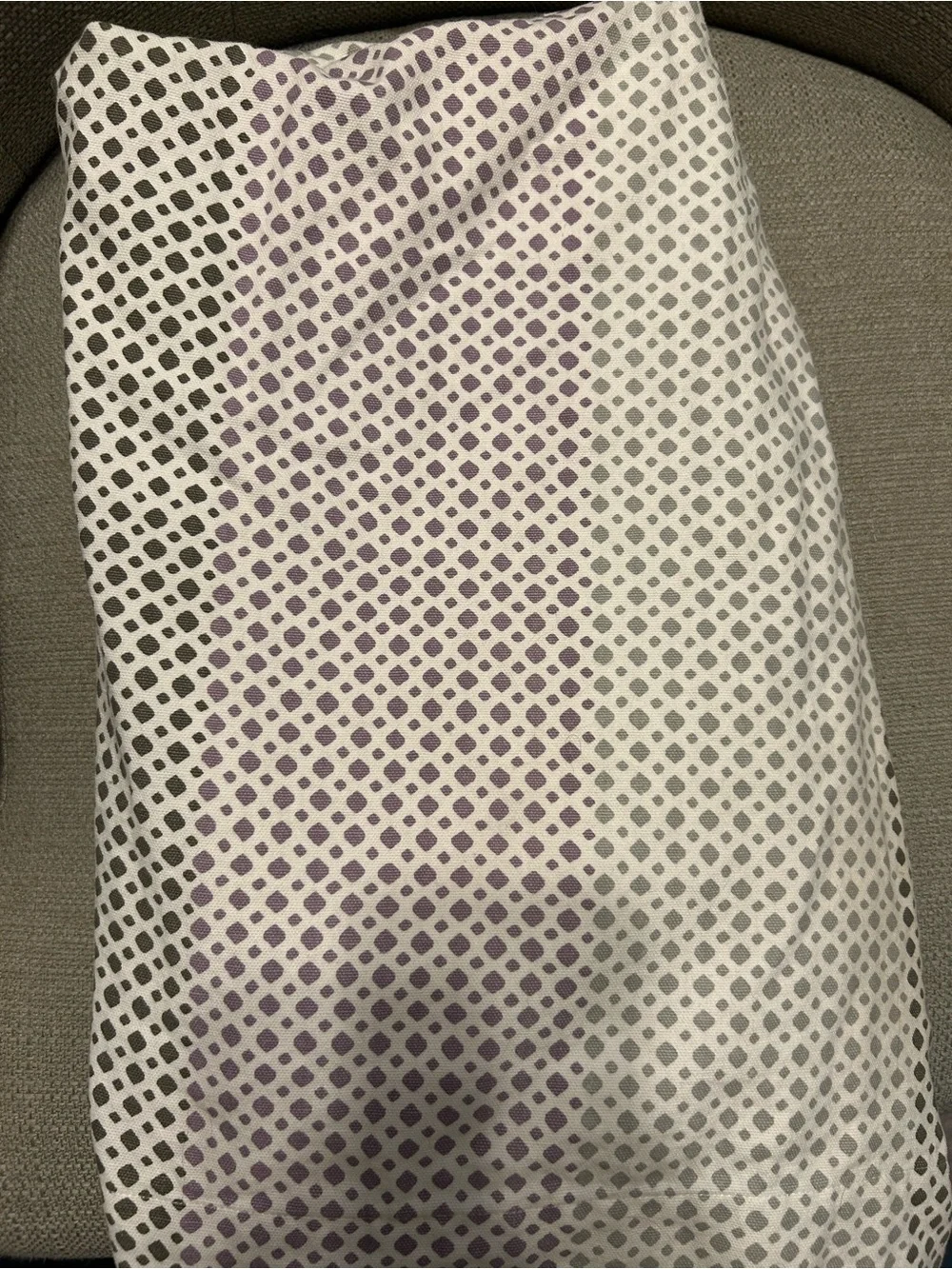 Crate&Barrel Purple, Grey and White Shower Curtain